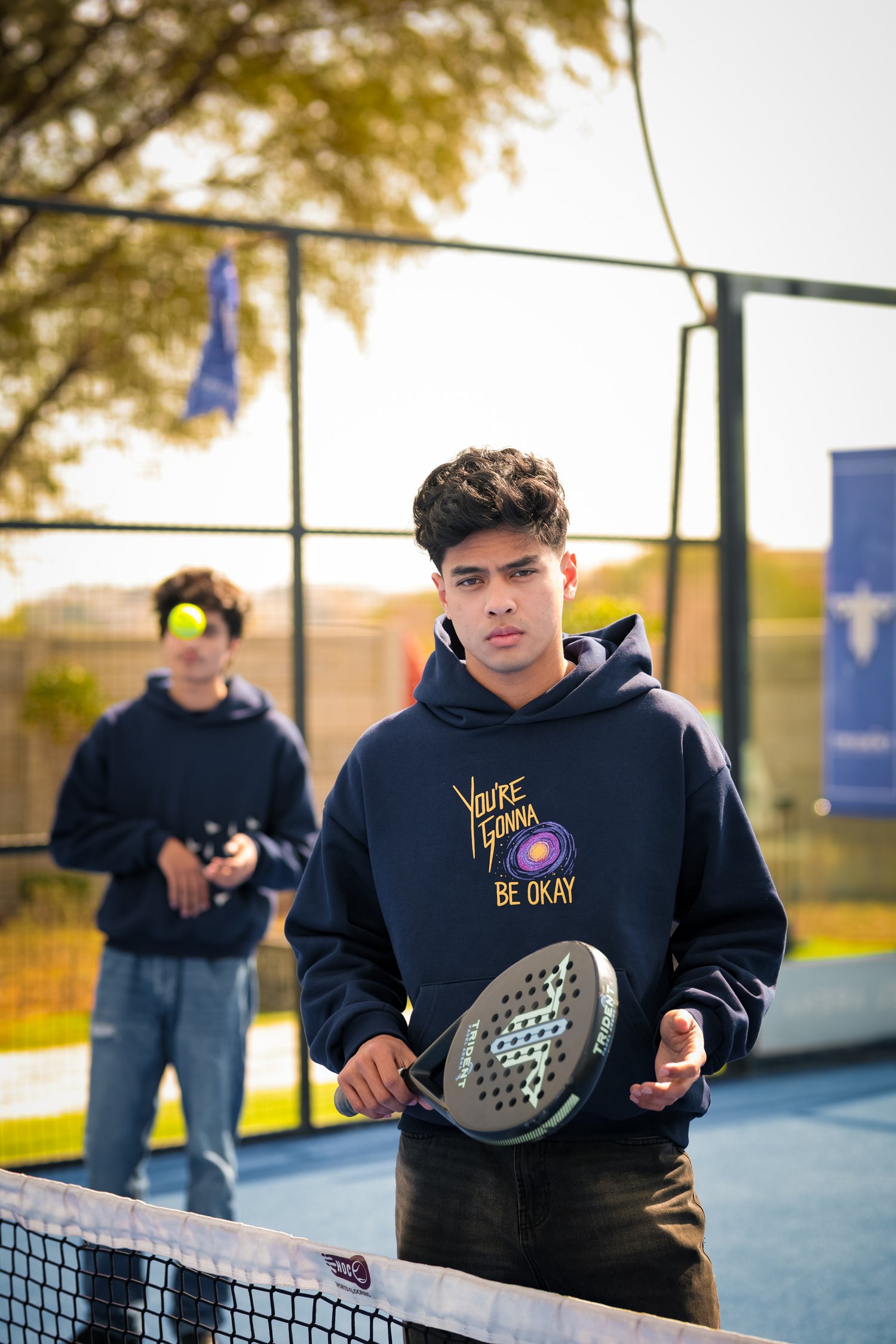 Navy blue oversized hoodie ELUX urban fashion men