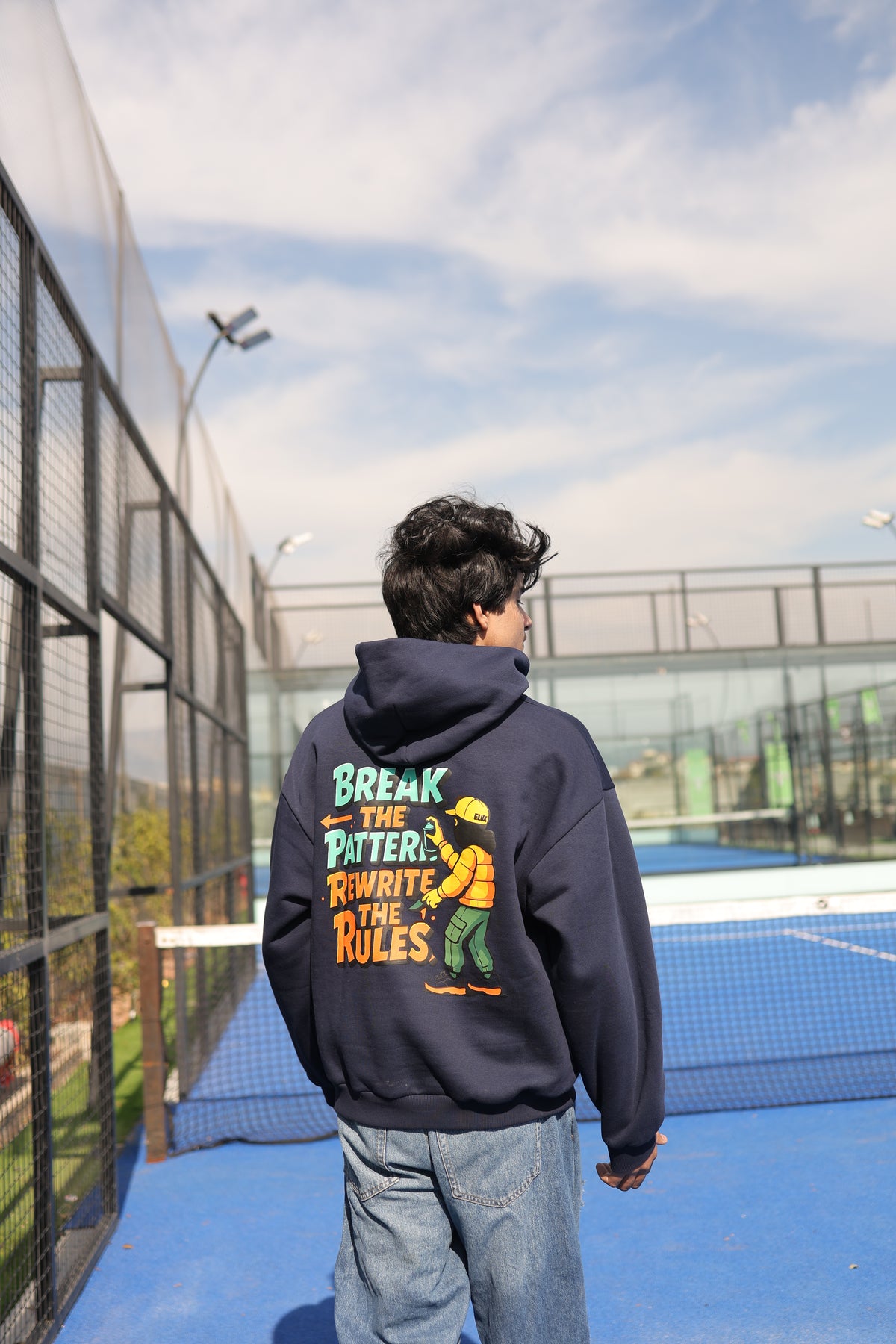 Break The Pattern Back Graphic Hoodie