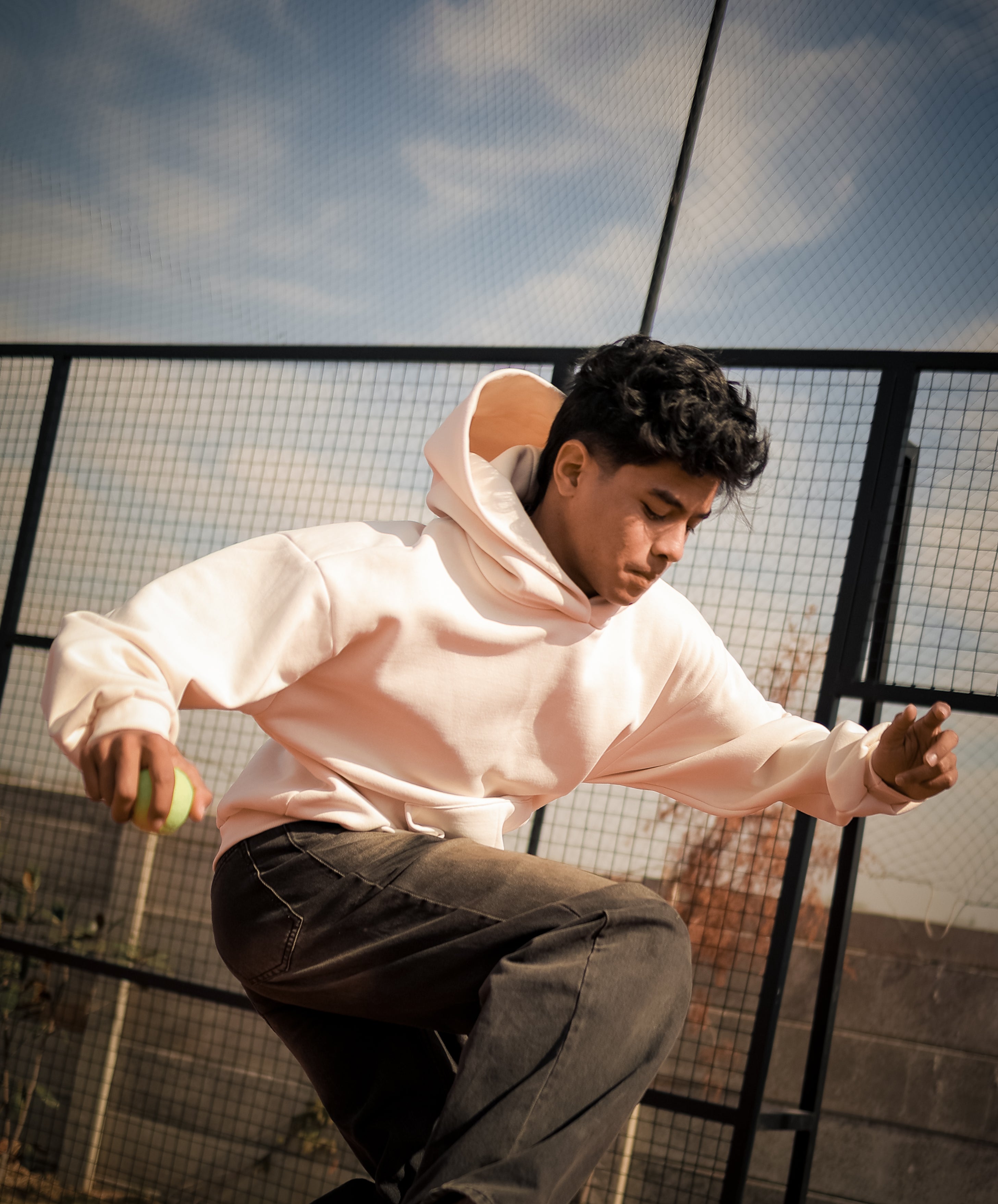 White hoodie ELUX Clothing men streetwear UK