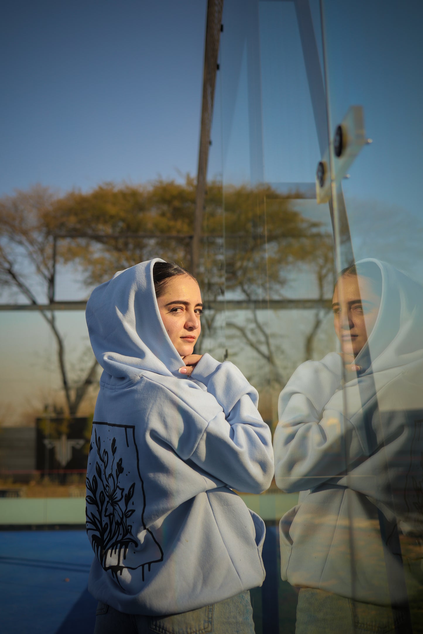 Dripping Floral Graphic Unisex Hoodie