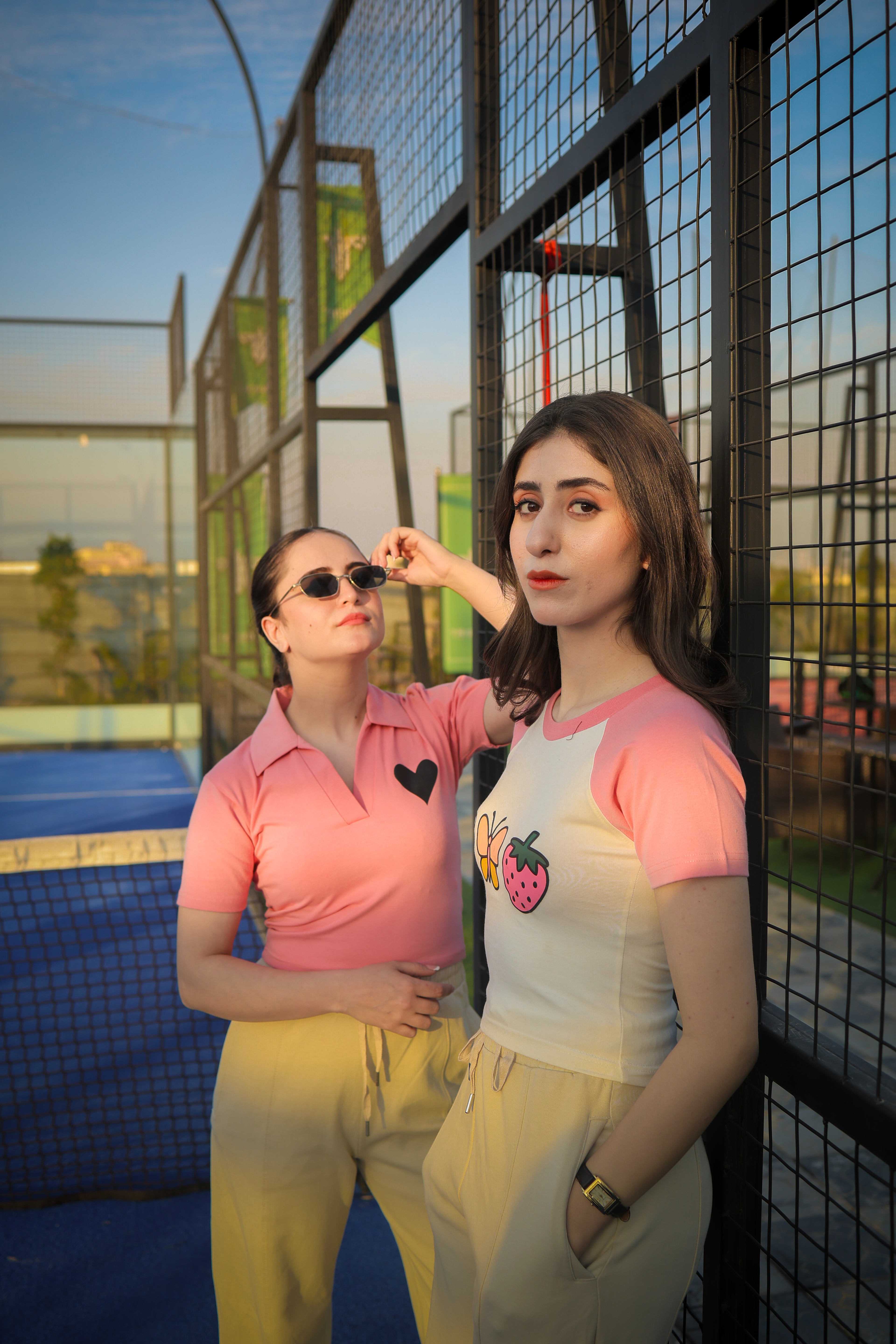 Pink crop top ELUX Clothing streetwear women UK