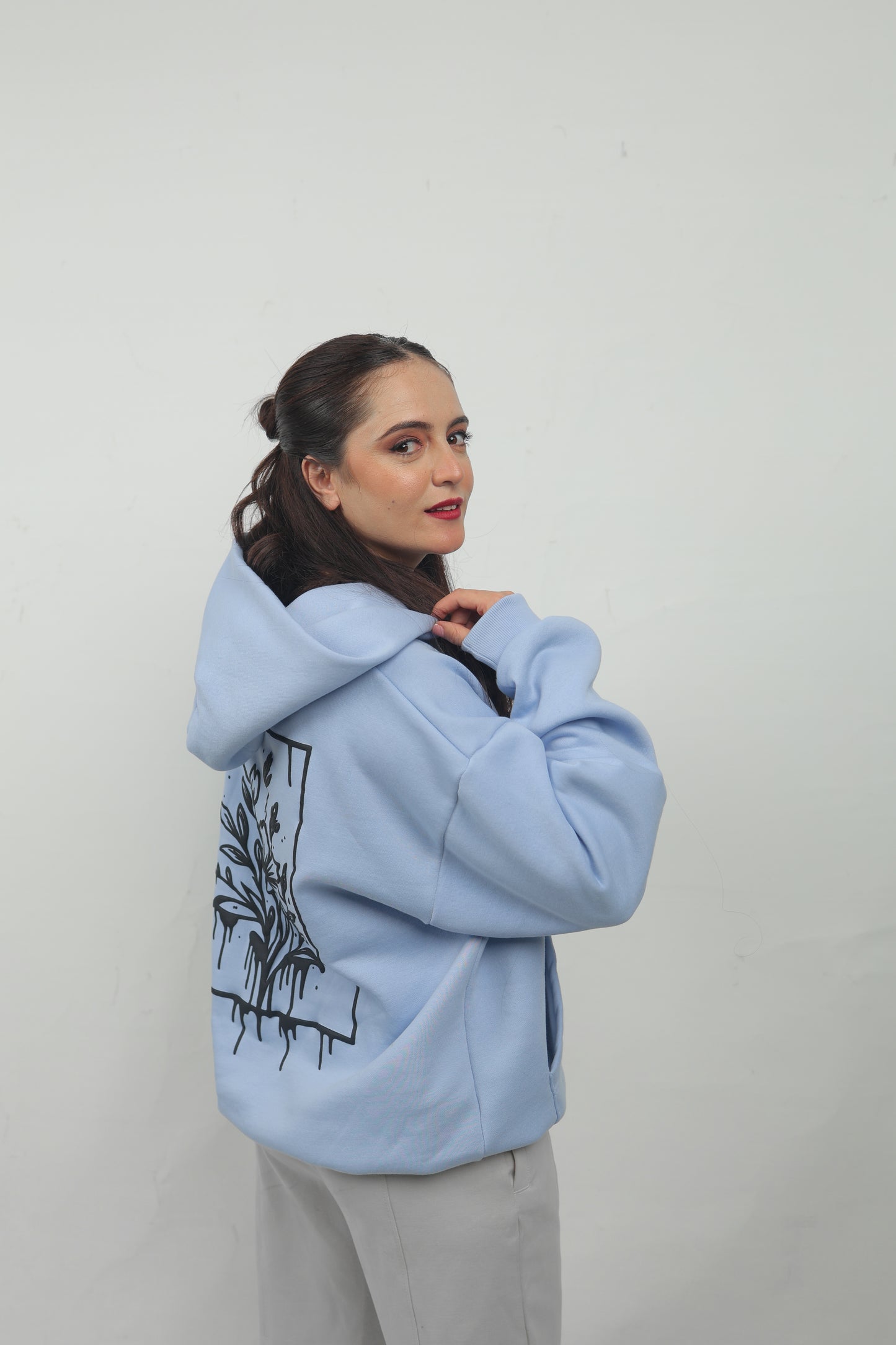 Dripping Floral Graphic Unisex Hoodie