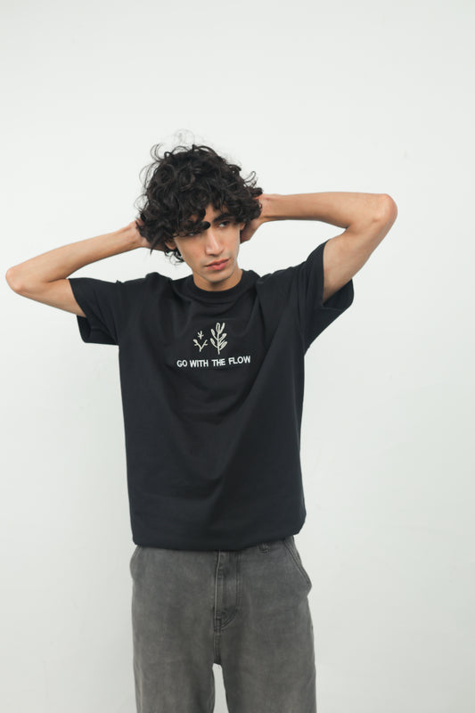 Go With The Flow Embroidered Tee