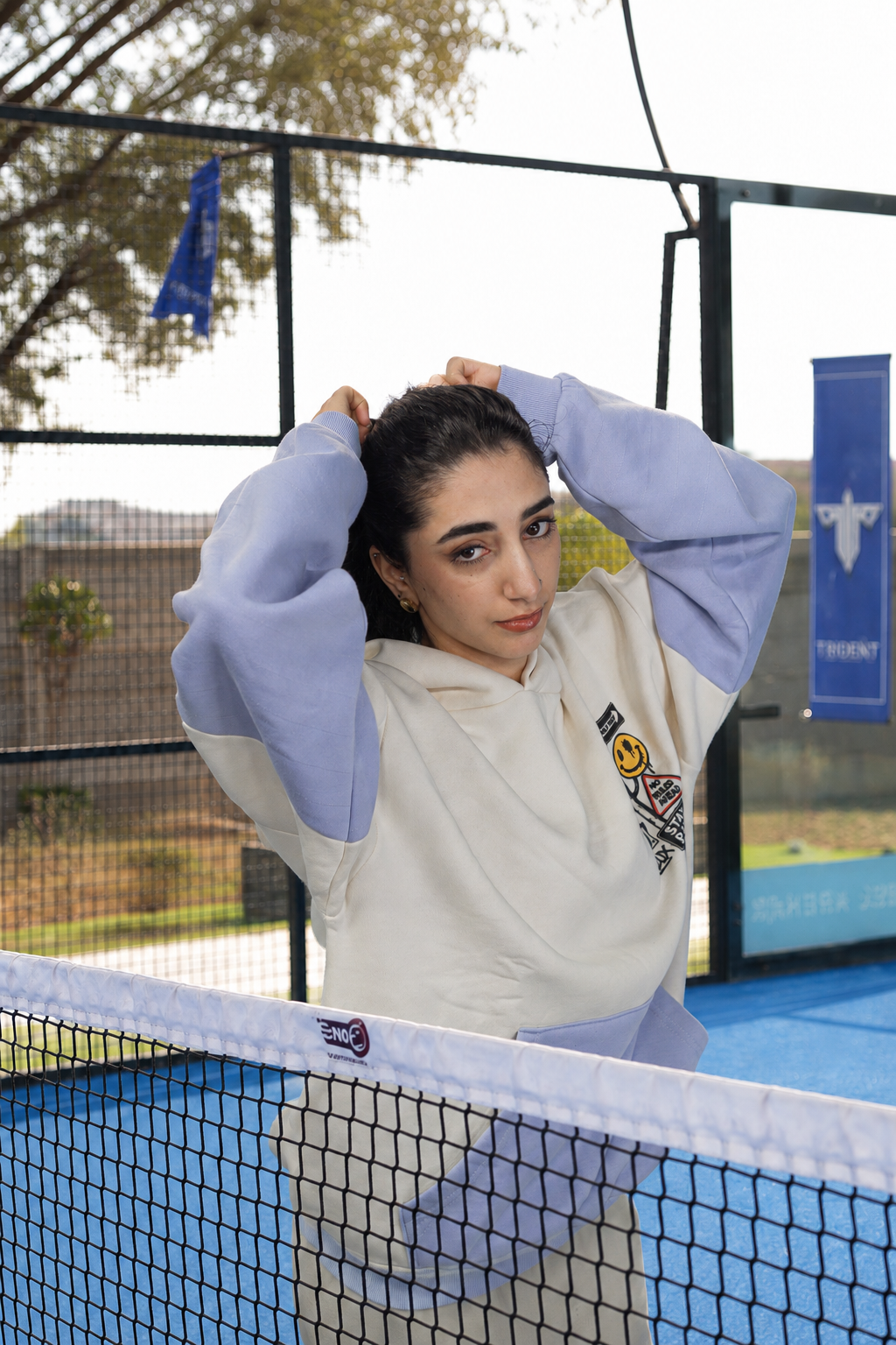 Dual Tone Graphic Hoodie