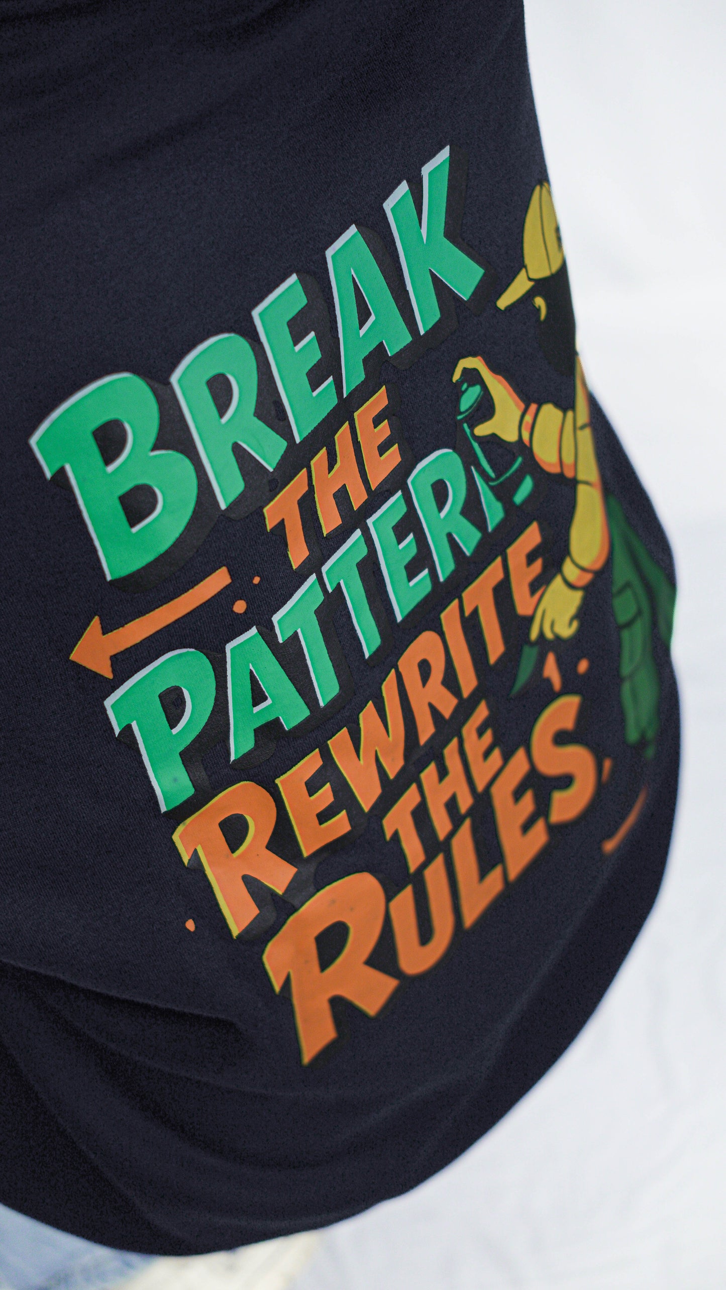 Break The Pattern Back Graphic Hoodie