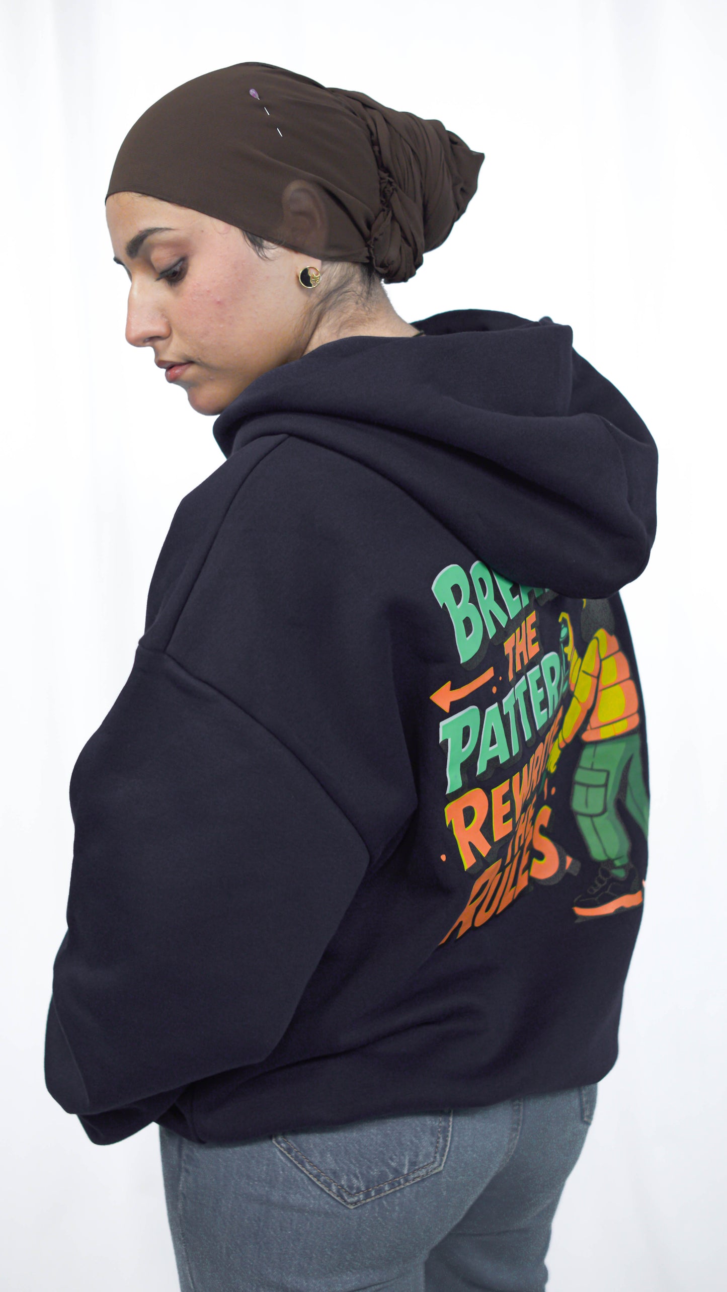 Break The Pattern Back Graphic Hoodie