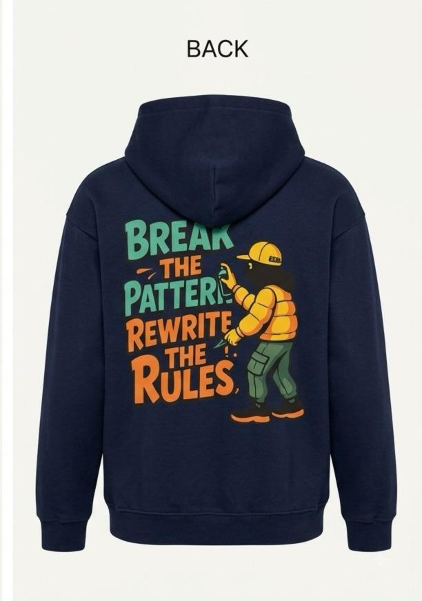 Break The Pattern Back Graphic Hoodie