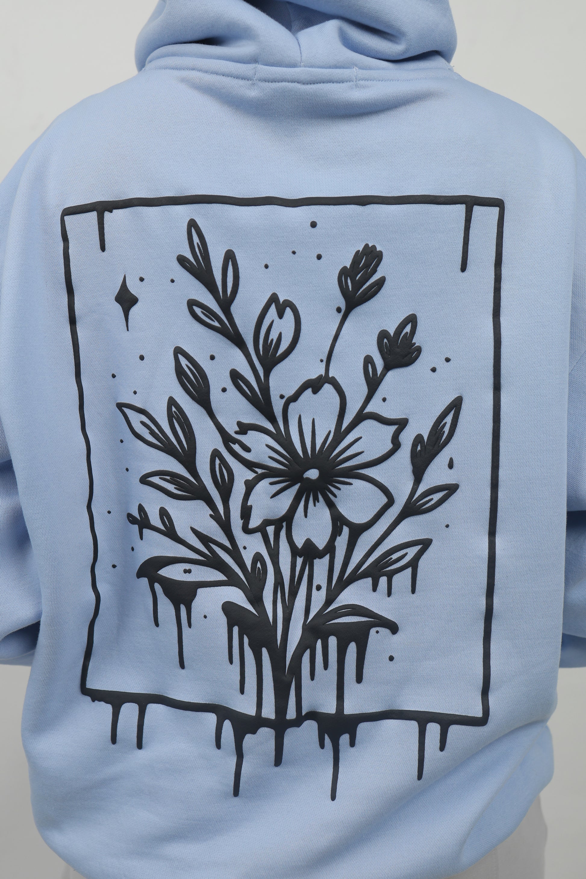 ELUX Dripping Floral Hoodie print detail