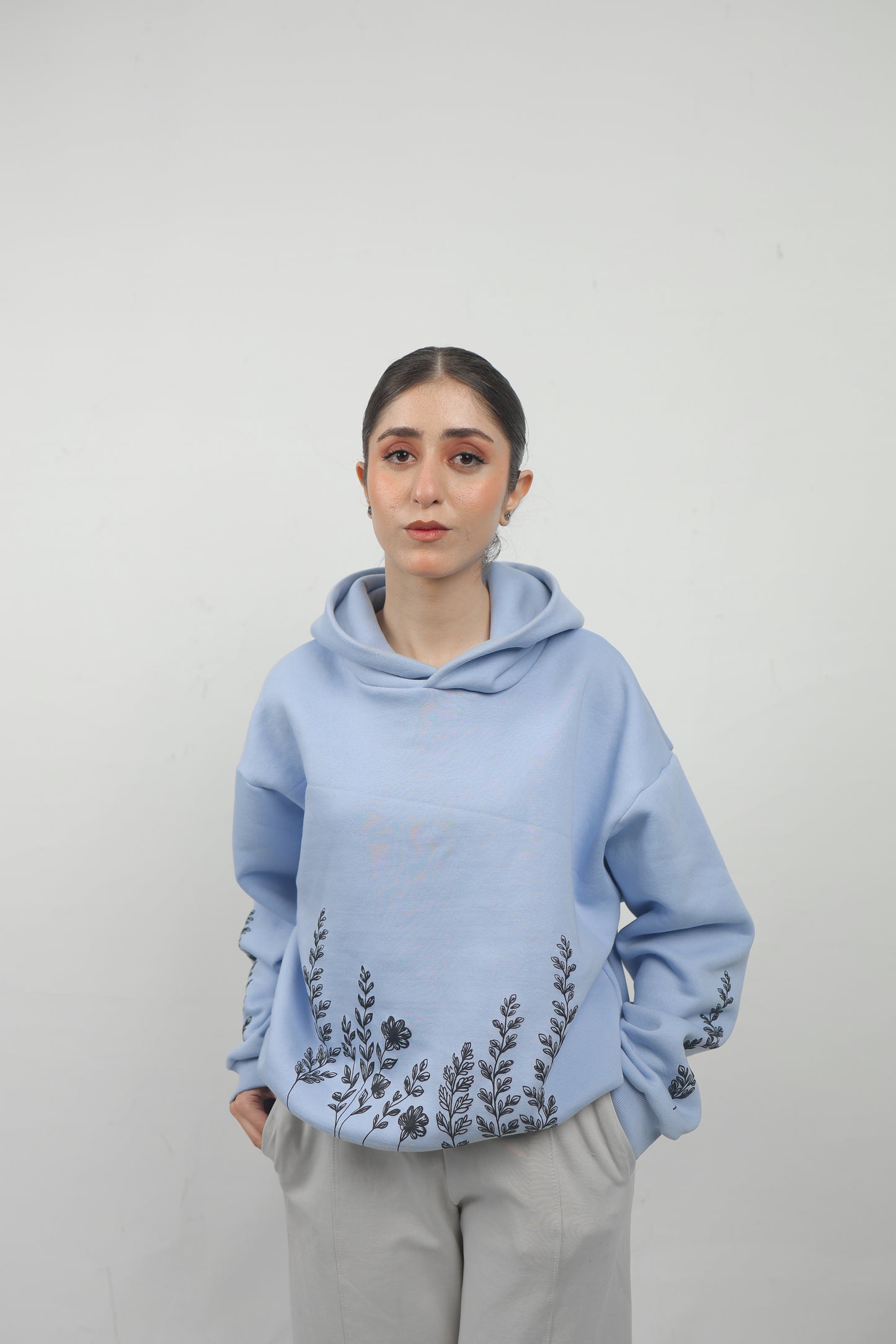 ELUX Floral Garden Graphic Hoodie front view