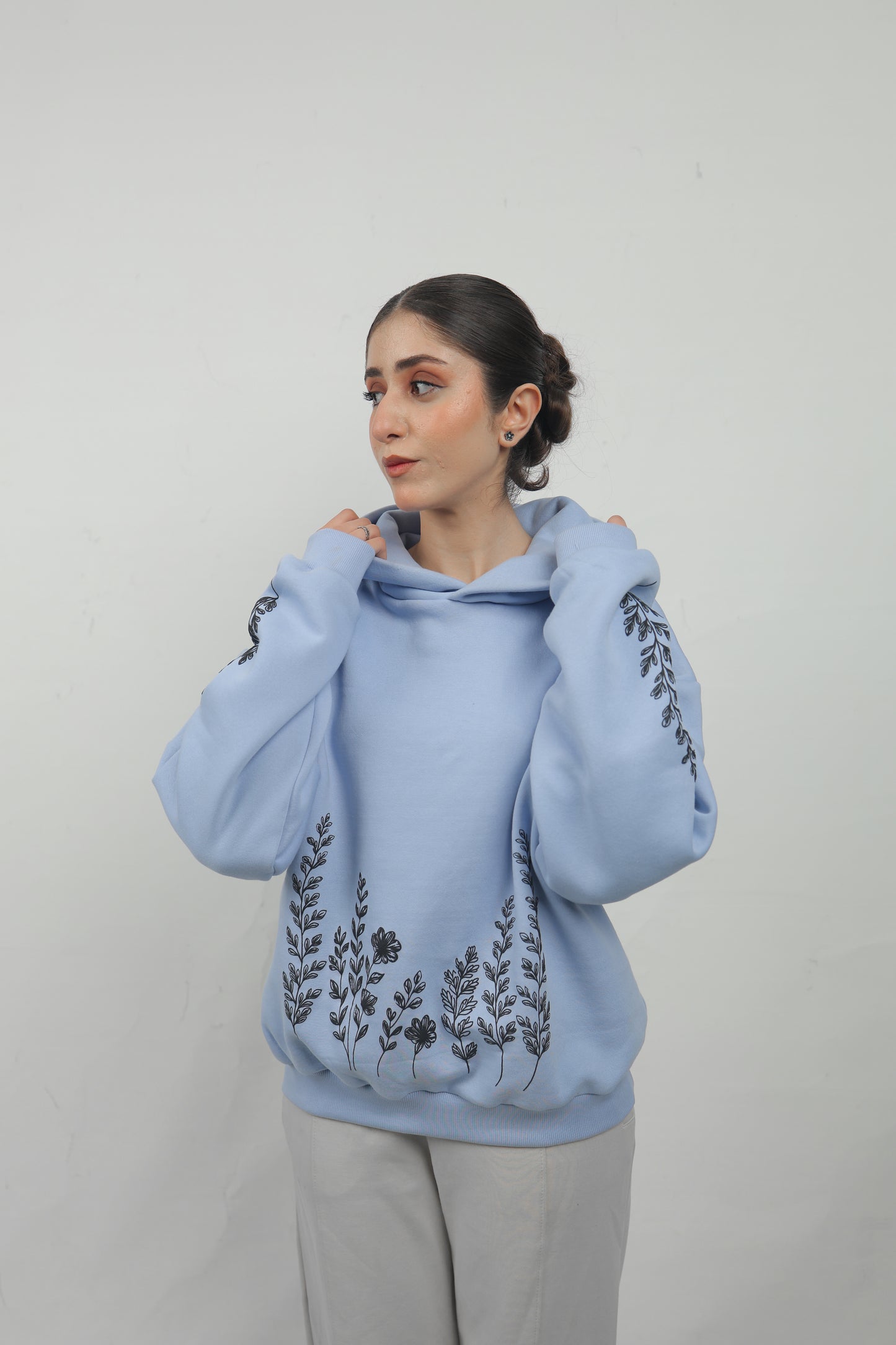 ELUX Floral Garden Graphic Hoodie side view