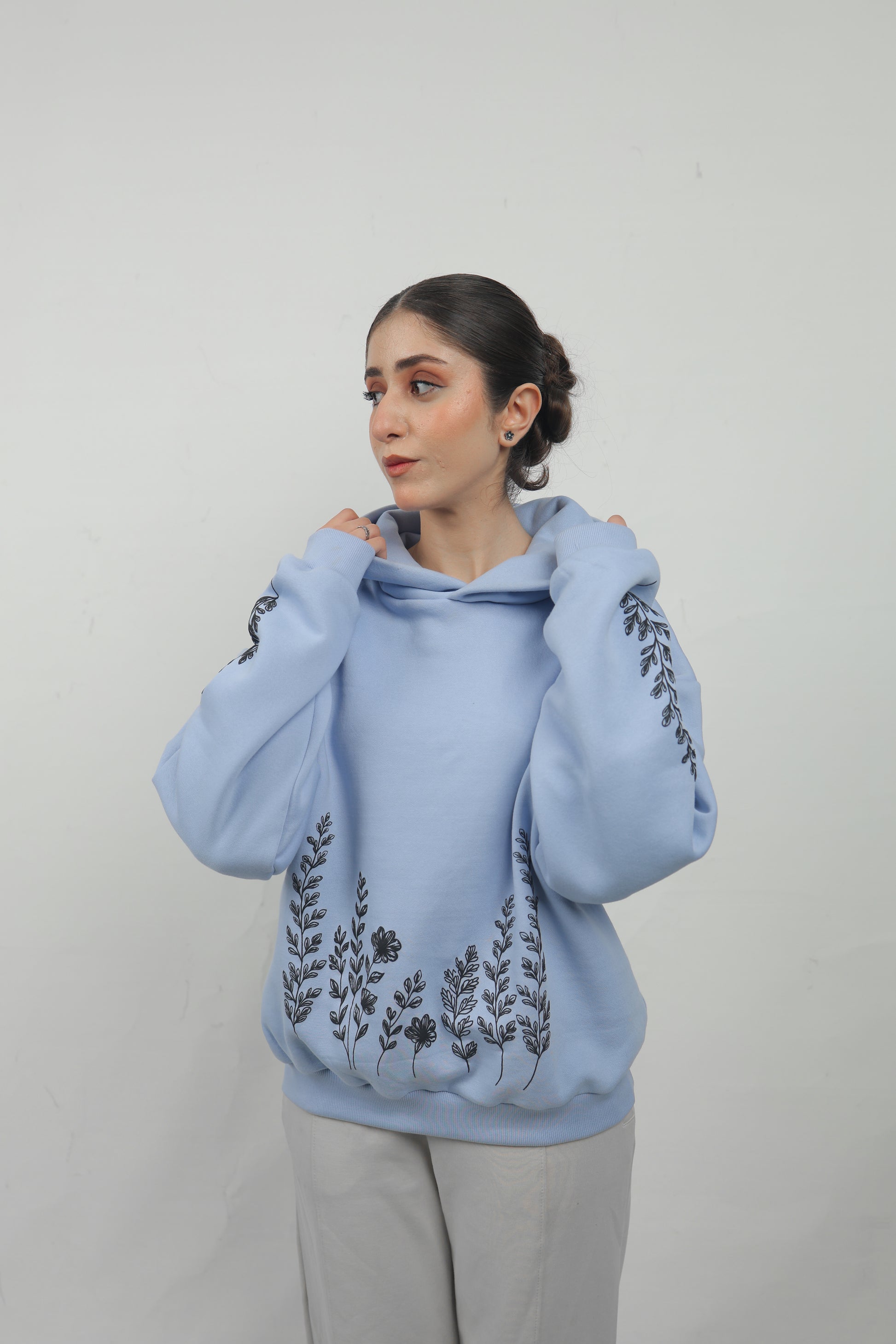 ELUX Floral Garden Graphic Hoodie side view