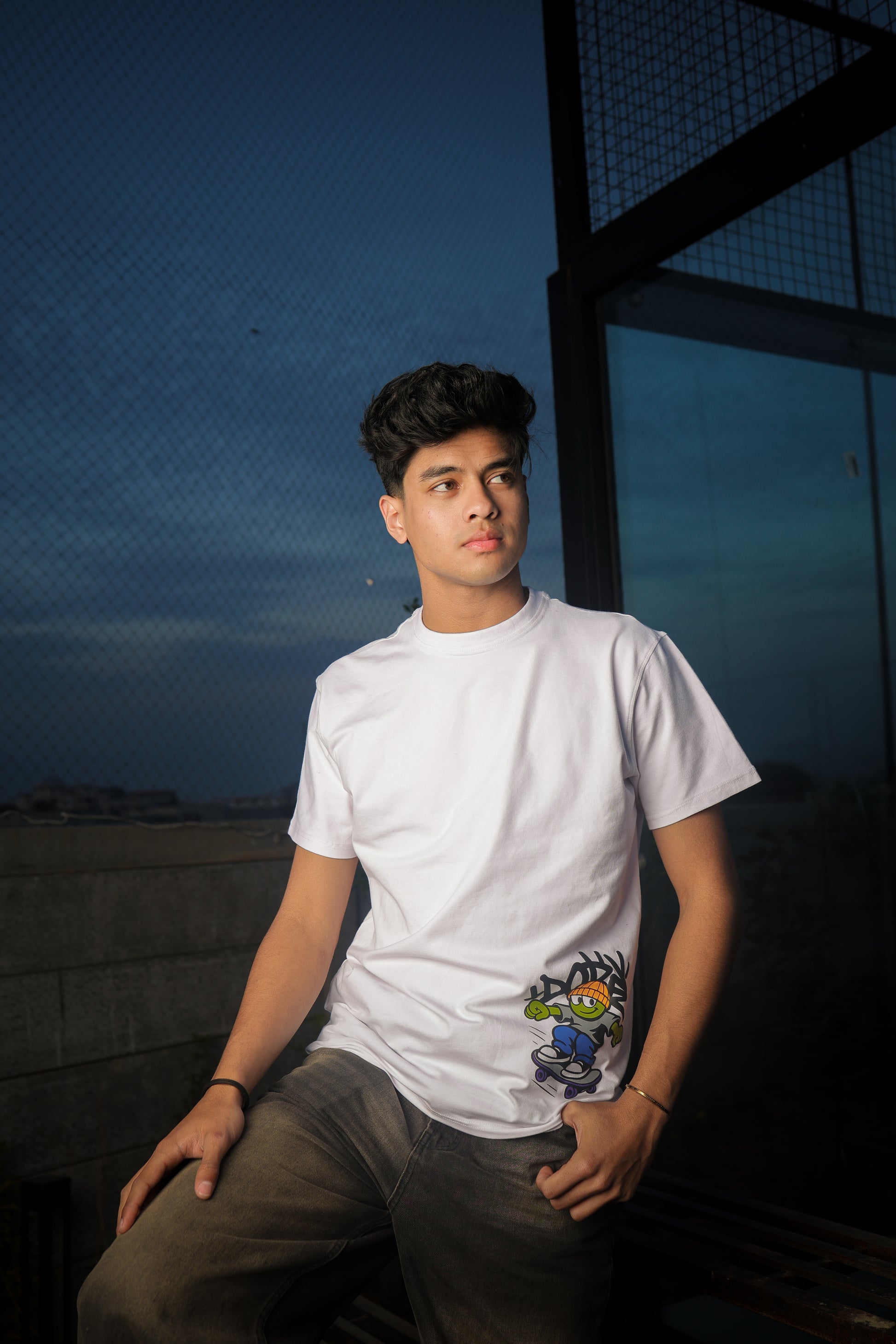 ELUX Skater Turtle Graphic Tee front view